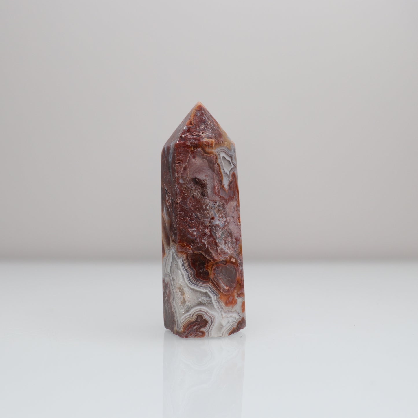 Crazy Lace Agate Tower 11*