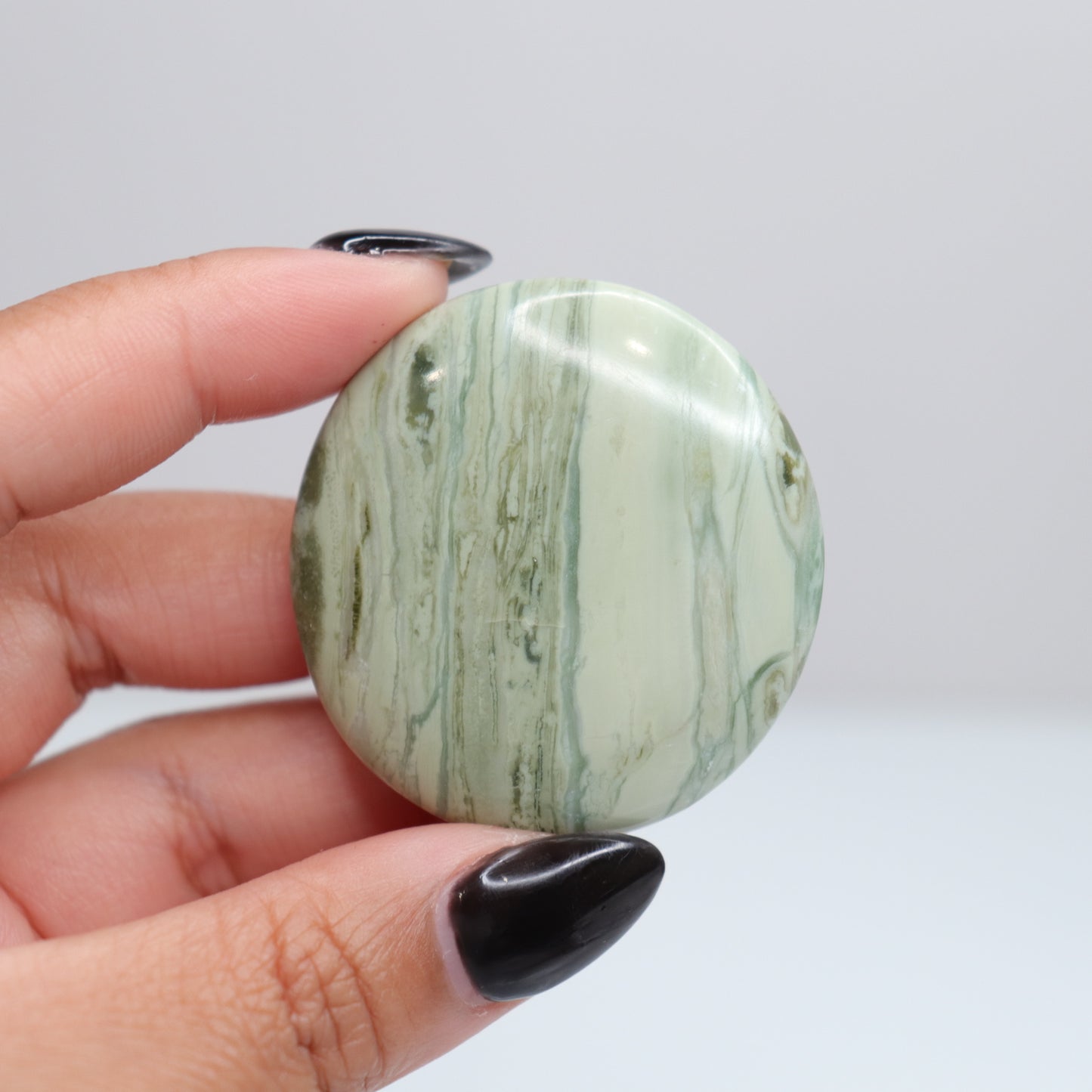 Banded Serpentine Flat Stone 14