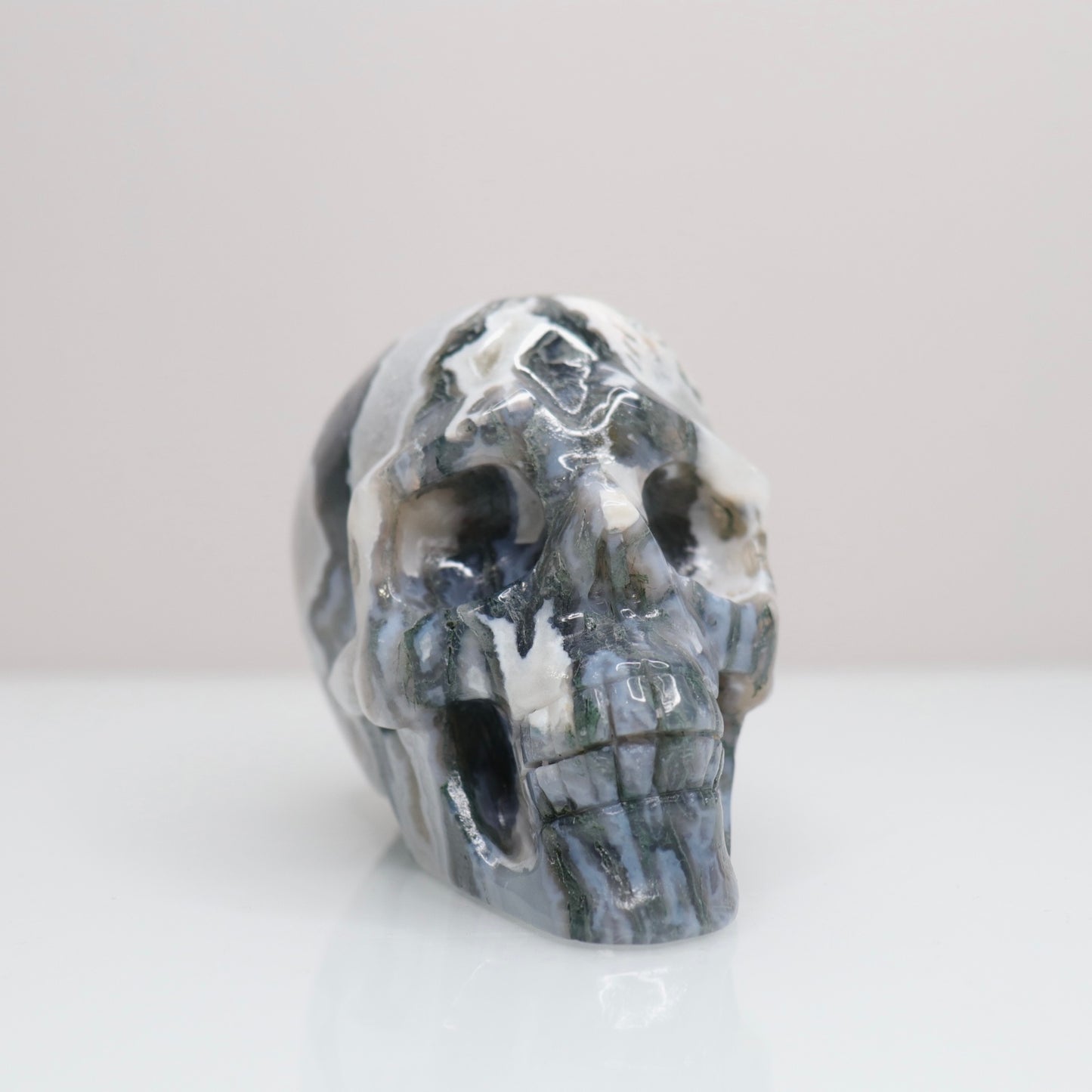 Moss Agate Skull | 5