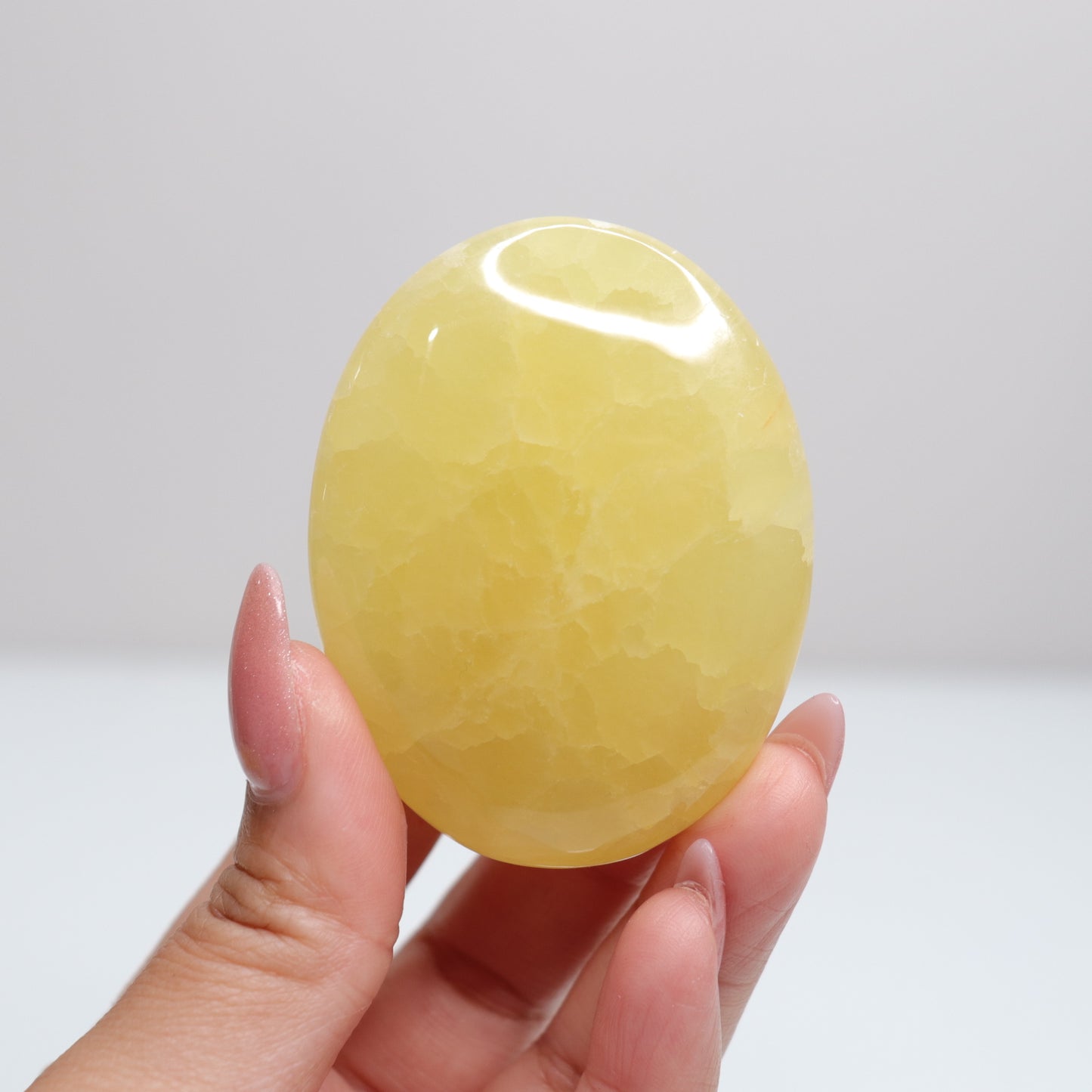 Lemon Calcite Palm Stone | 51