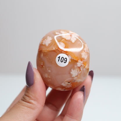 Flower Agate Palm Stone 109