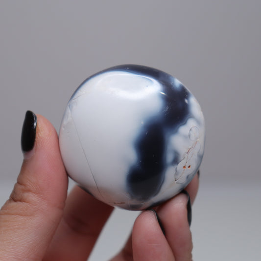 Orca Agate Palm Stone | 7