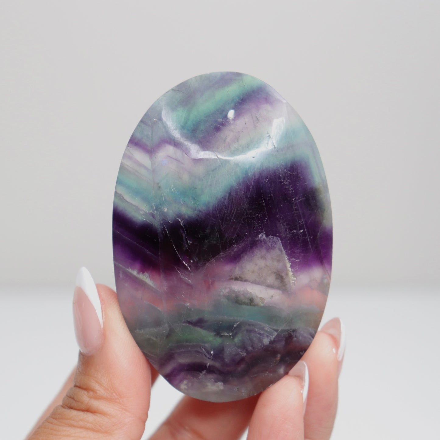 Fluorite Diamond Palm Stone 1