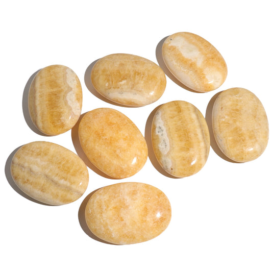 Orange Calcite Palm Stones