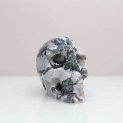 Moss Agate Skull | 2