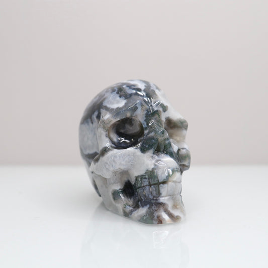 Moss Agate Skull | 2