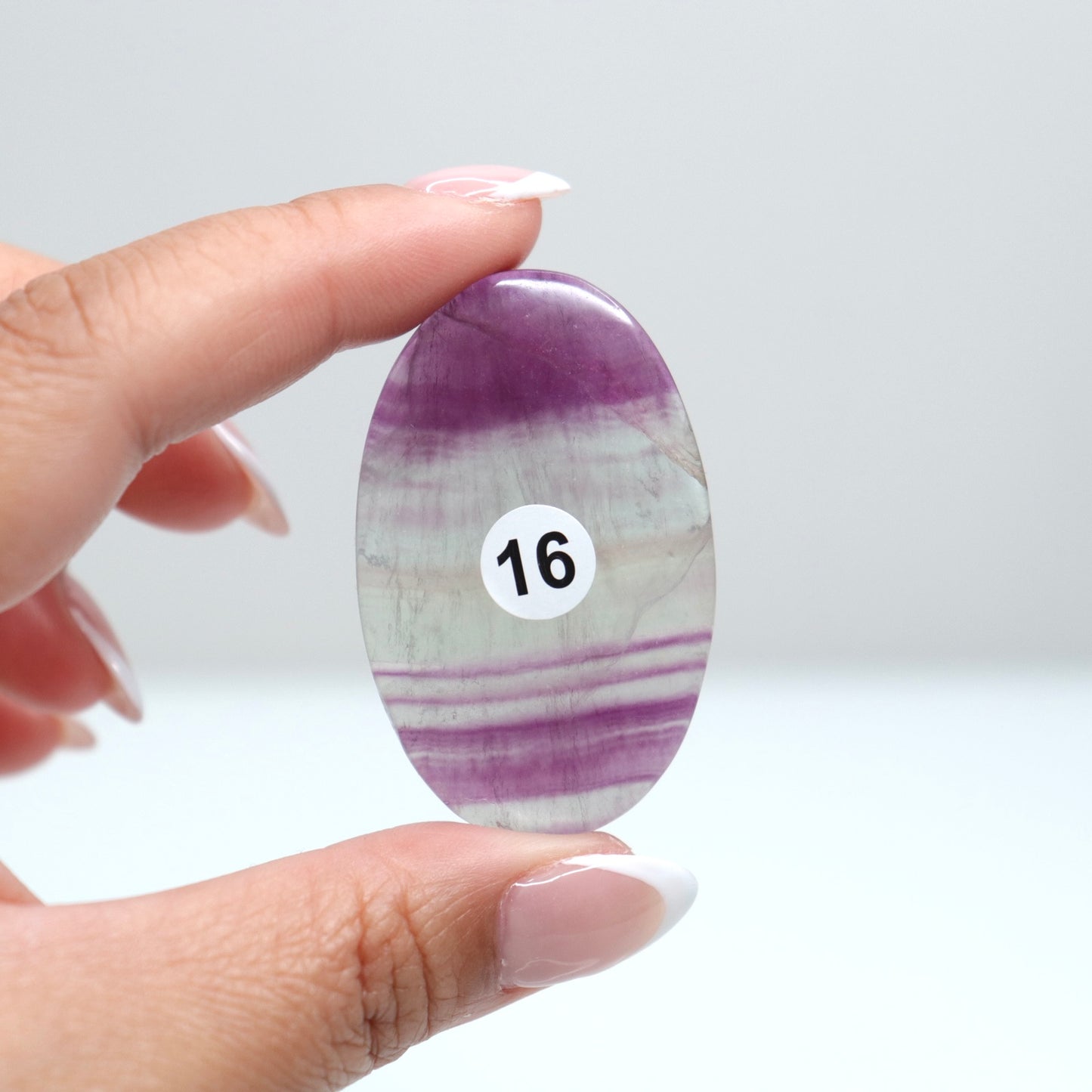 Fluorite Palm Stone | 16