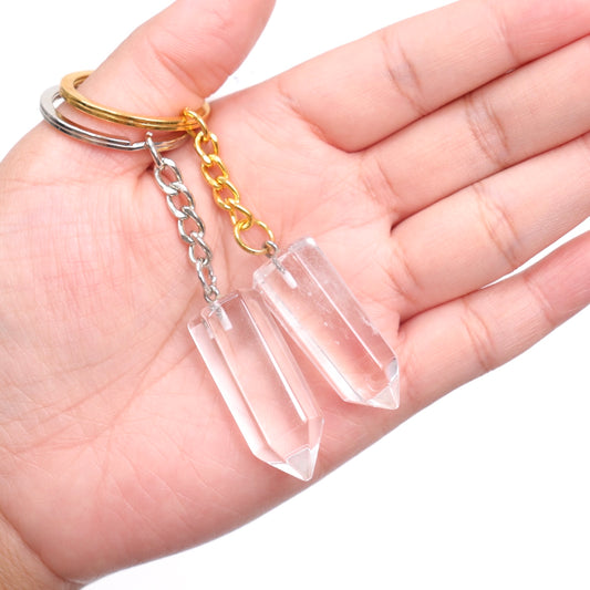 Clear Quartz Point Keychains
