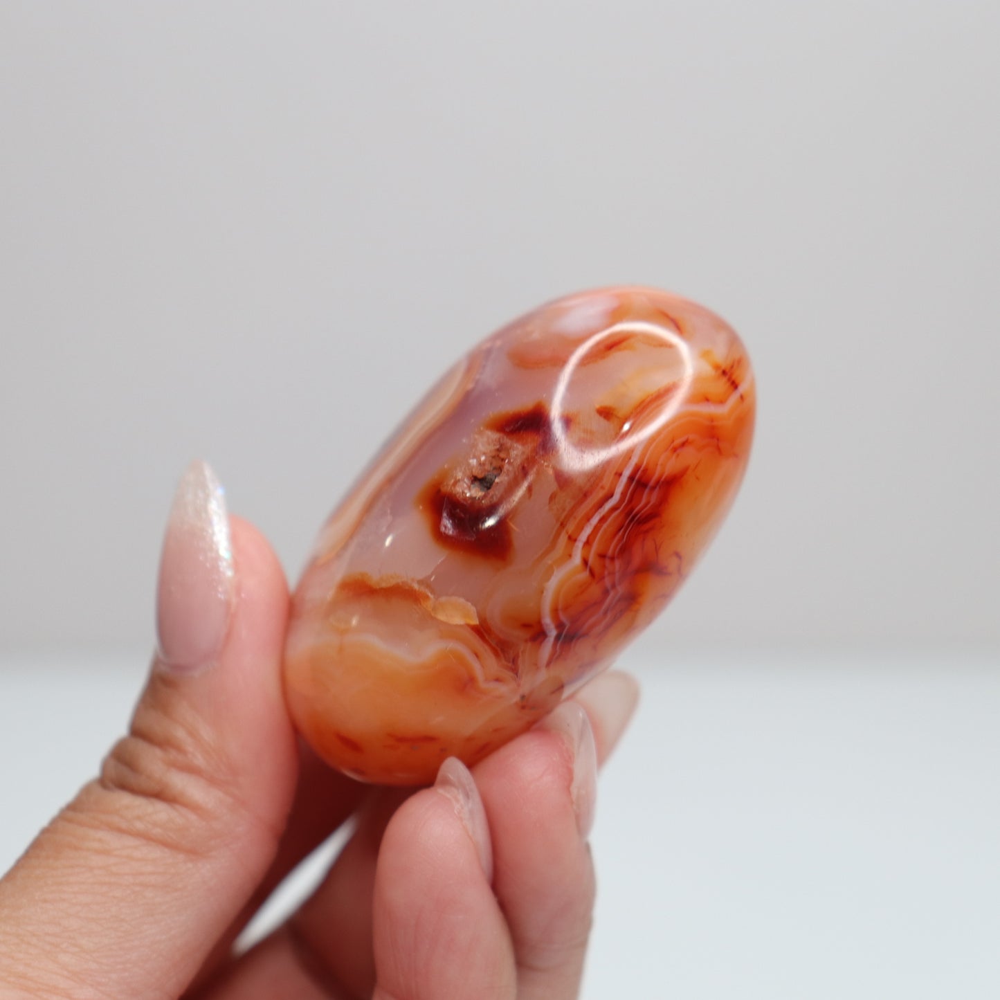 Carnelian Palm Stone 90