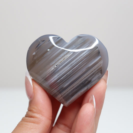 Banded Agate Heart 62