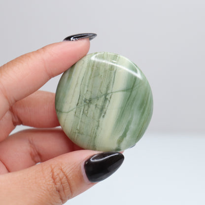 Banded Serpentine Flat Stone 13