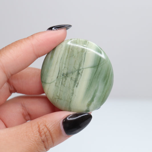 Banded Serpentine Flat Stone 13