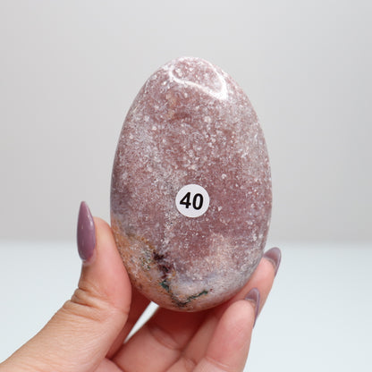 Pink Amethyst Palm Stone | 40