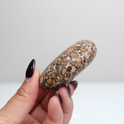 Leopard Skin Jasper Palm Stone | 21