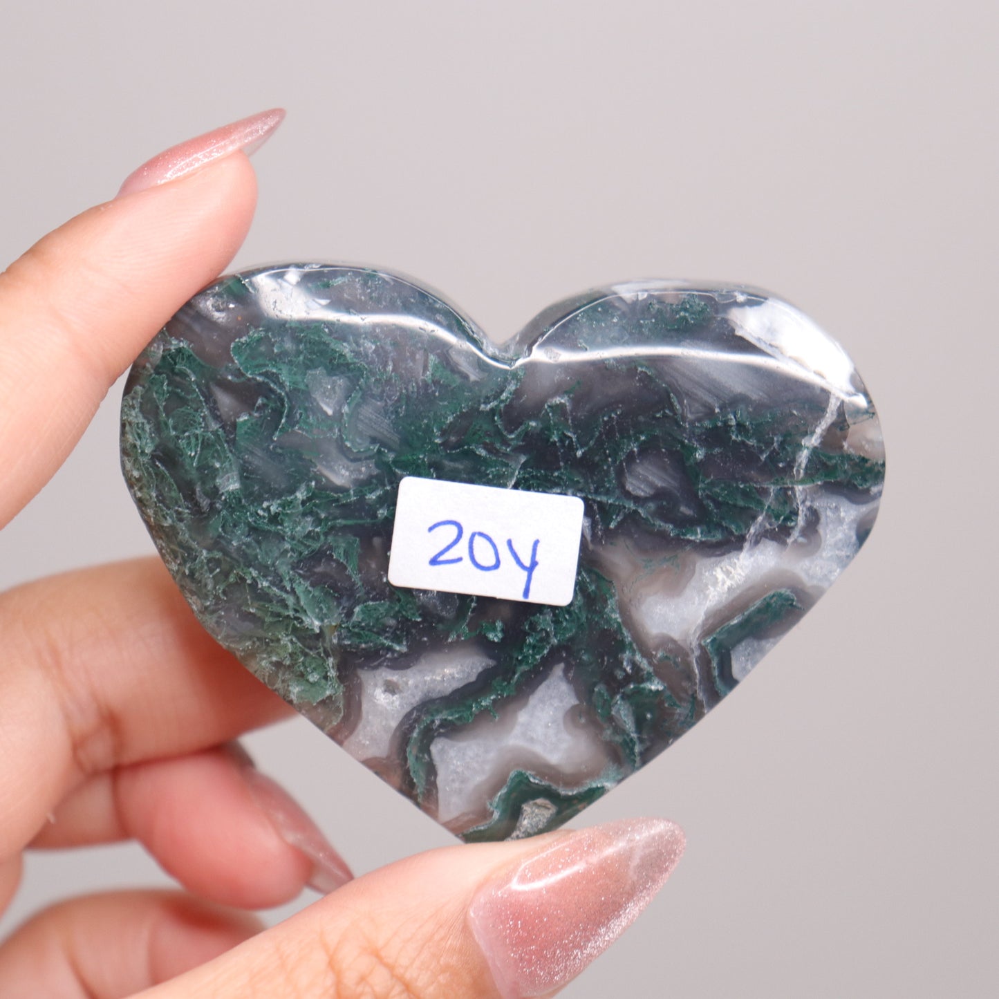 Moss Agate Heart | 17