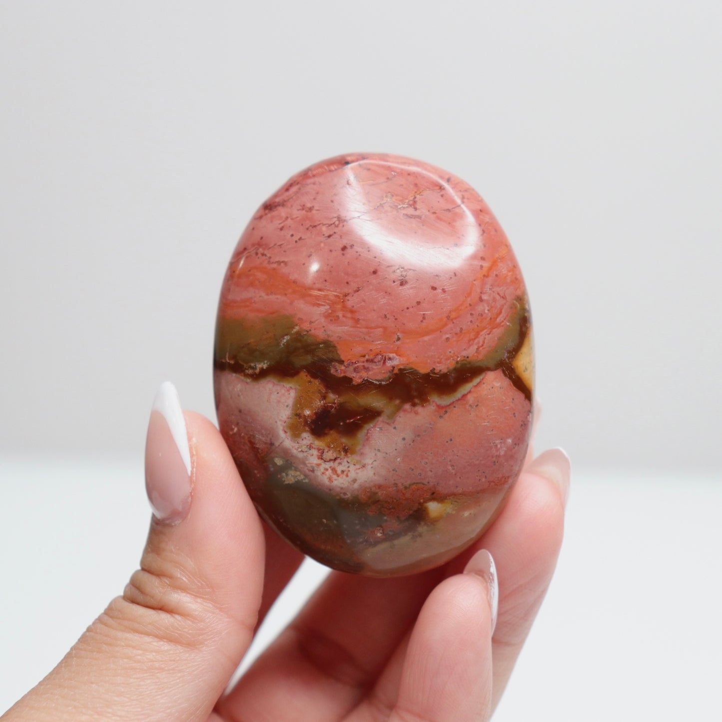 Polychrome Jasper Palm Stone | 13
