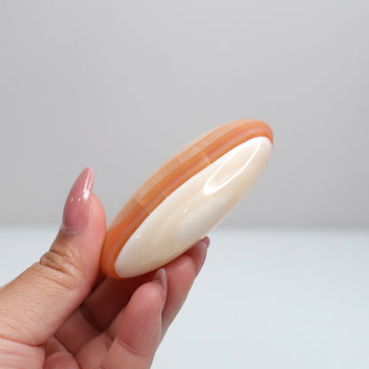 Orange Aragonite Palm Stone | 65