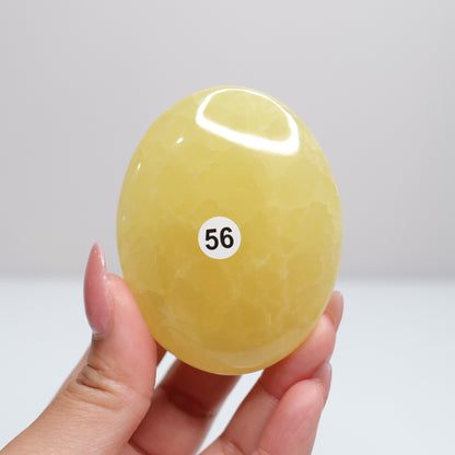 Lemon Calcite Palm Stone | 56
