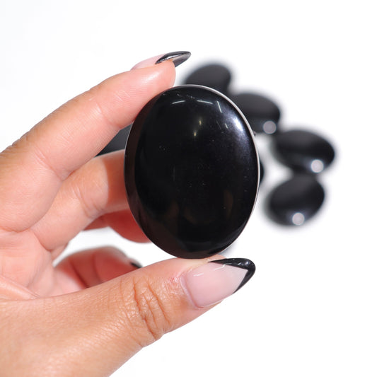 Black Obsidian Palm Stones