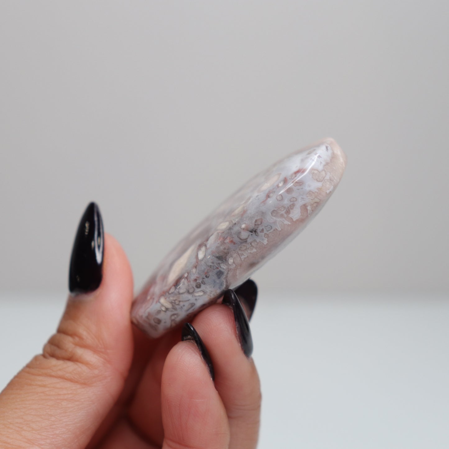 Flower Agate Palm Stone | 8