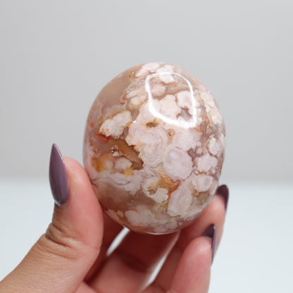 Flower Agate Palm Stone 130