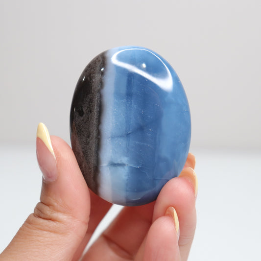 Blue Opal Palm Stone 22