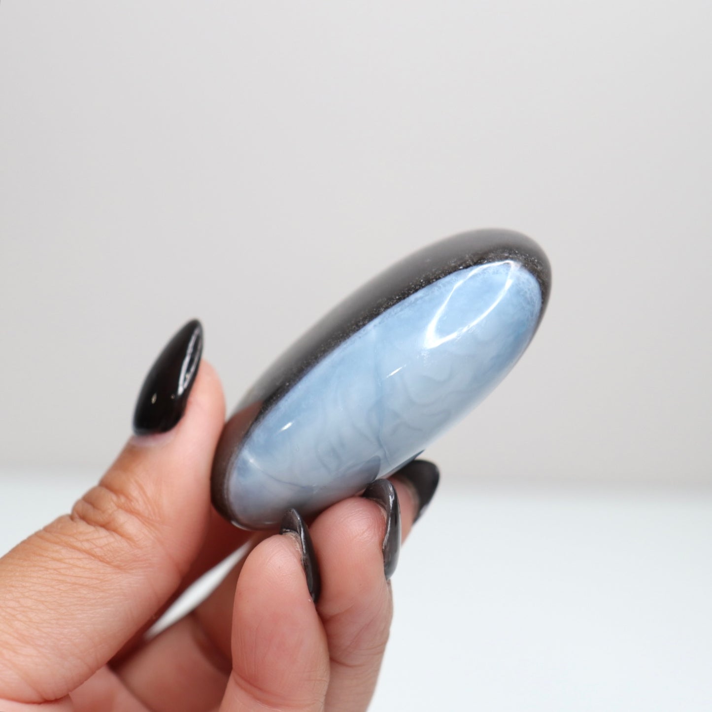 Blue Opal Palm Stone 43