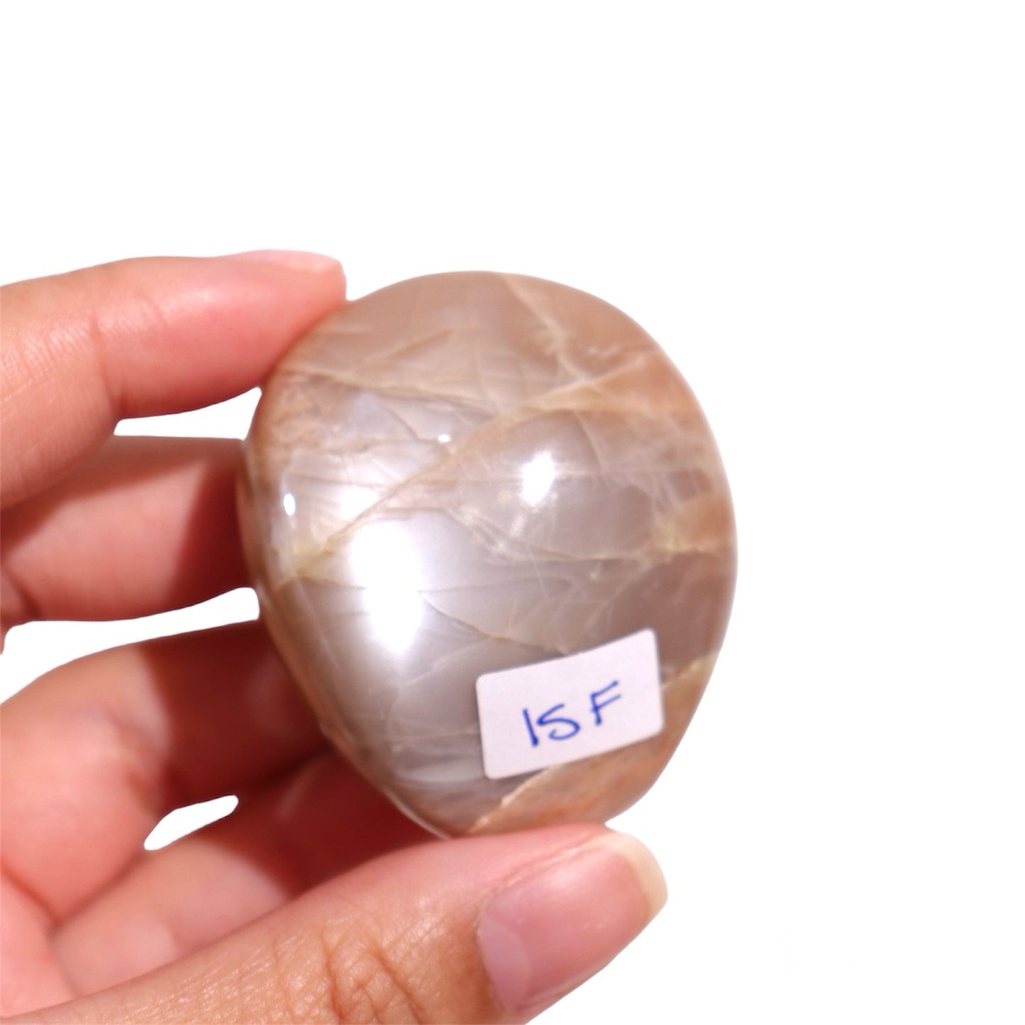 Peach Moonstone Palm Stone | 2