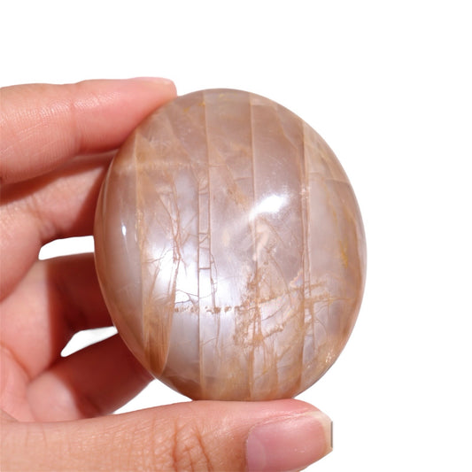 Peach Moonstone Palm Stone | 11