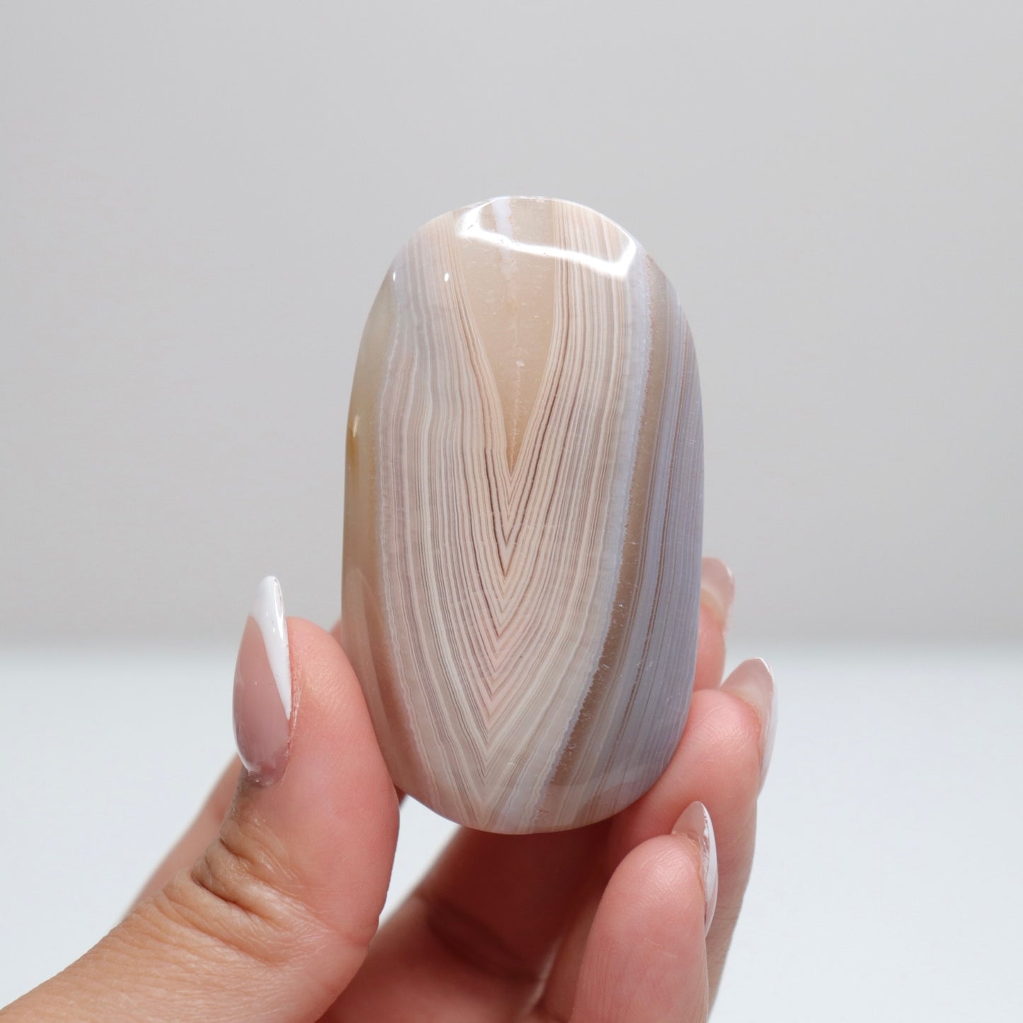 Banded Agate Palm Stone | i