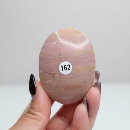 Pink Petrified Wood Palm Stone | 162