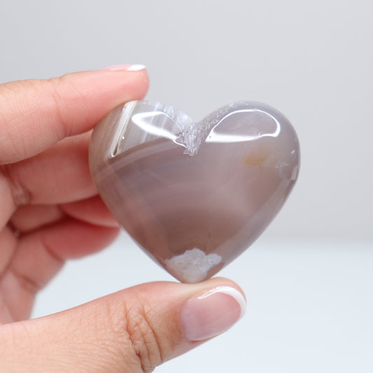 Flower Agate Heart | 36