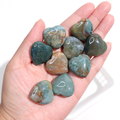 Moss Agate Hearts | Basket Deal