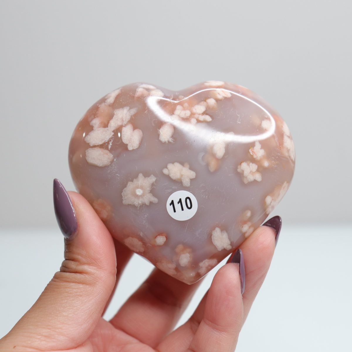 Flower Agate Heart 110