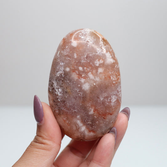 Pink Amethyst Palm Stone | 38