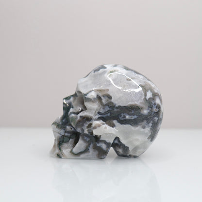 Moss Agate Skull | 2