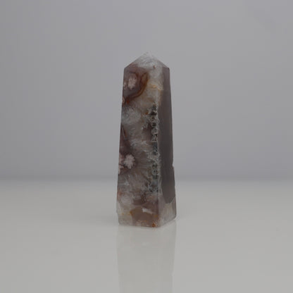 Flower Agate & Quartz Tower | 8*