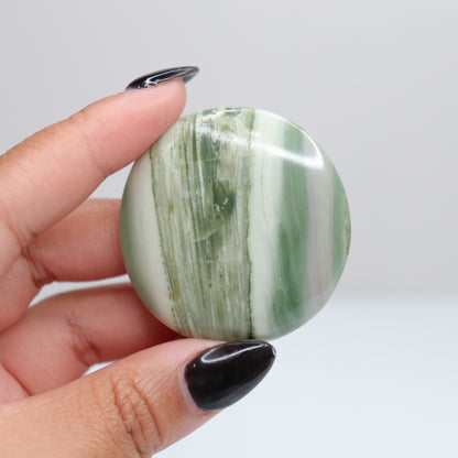 Banded Serpentine Flat Stone 16