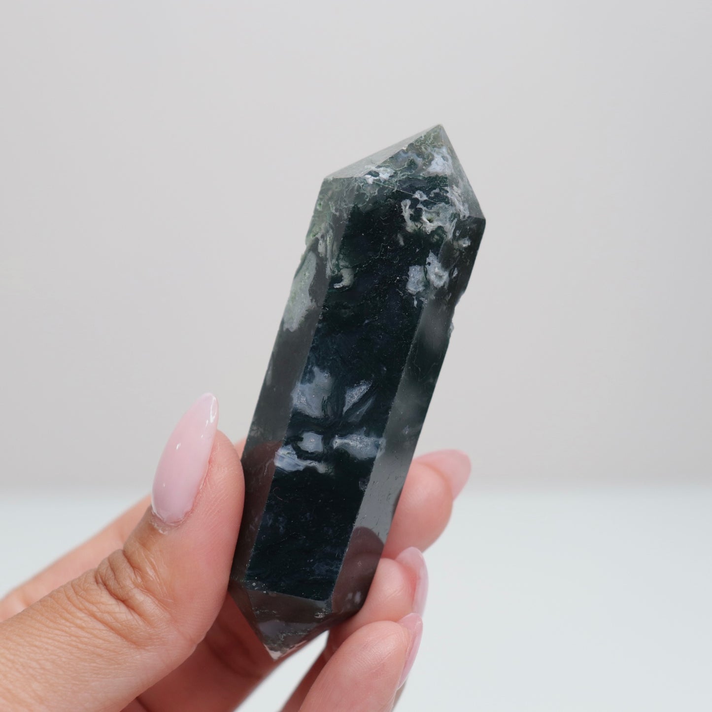 Moss Agate DT w/ Druzy | 3