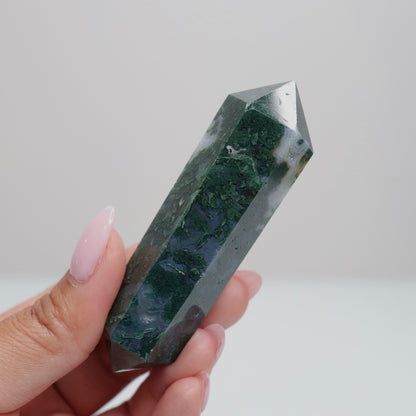 Moss Agate DT w/ Druzy | 1
