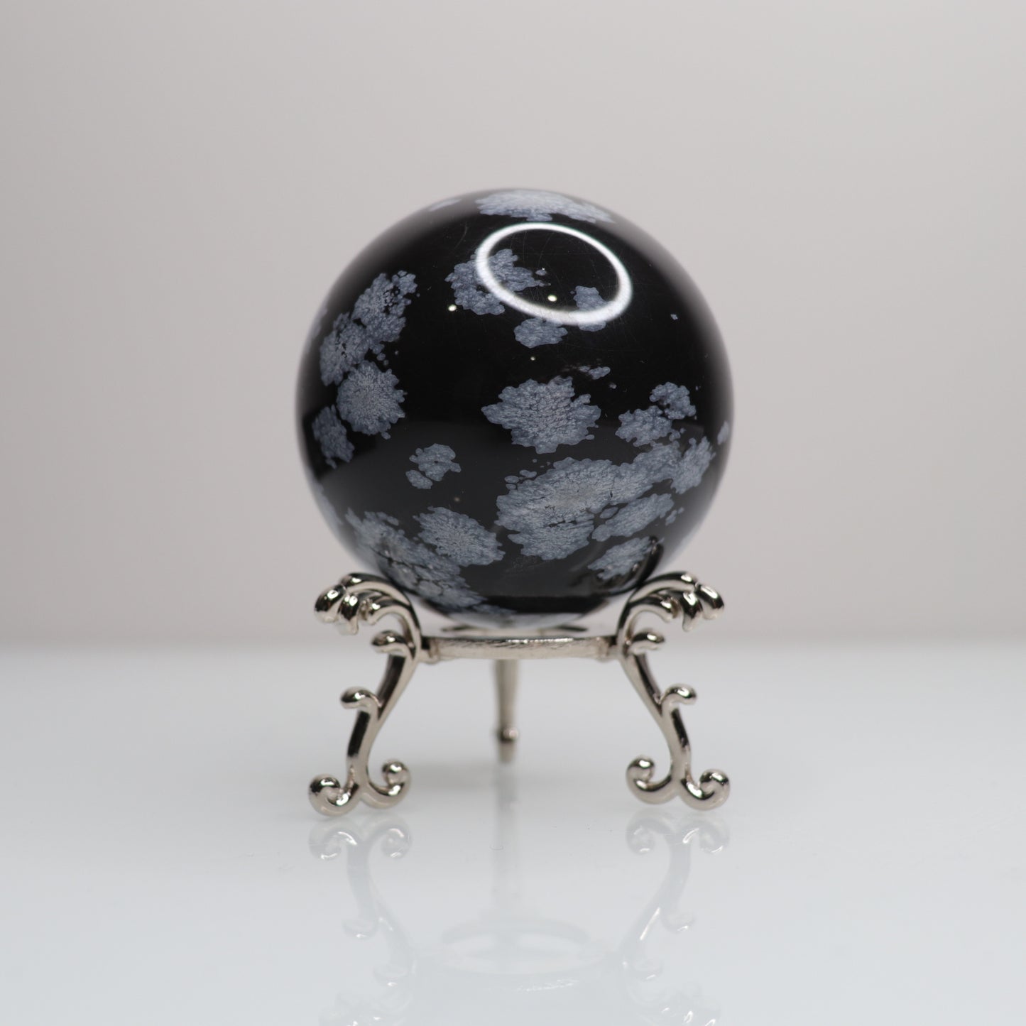 Snowflake Obsidian Sphere | 72