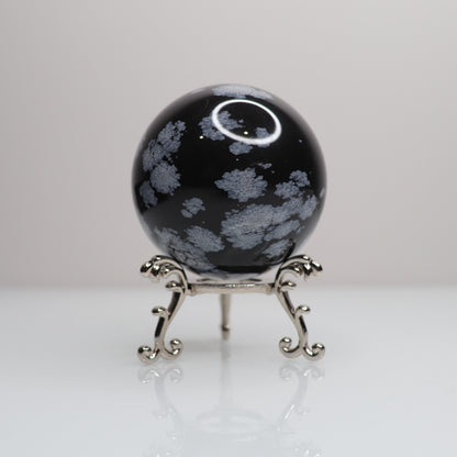 Snowflake Obsidian Sphere | 72