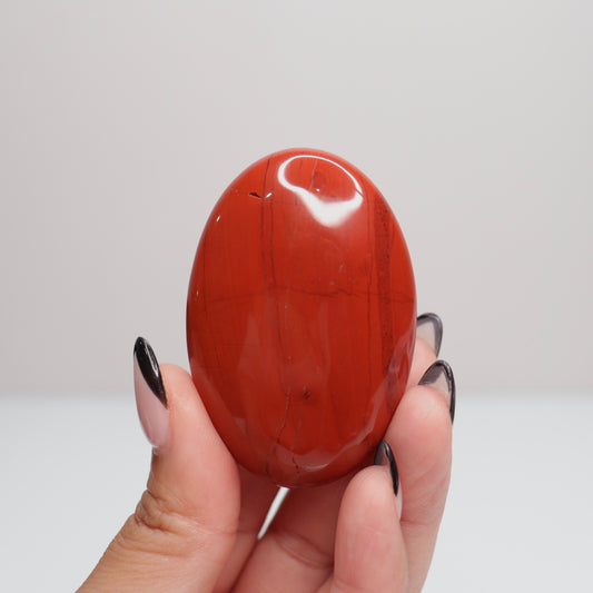 Red Jasper Palm Stone | C