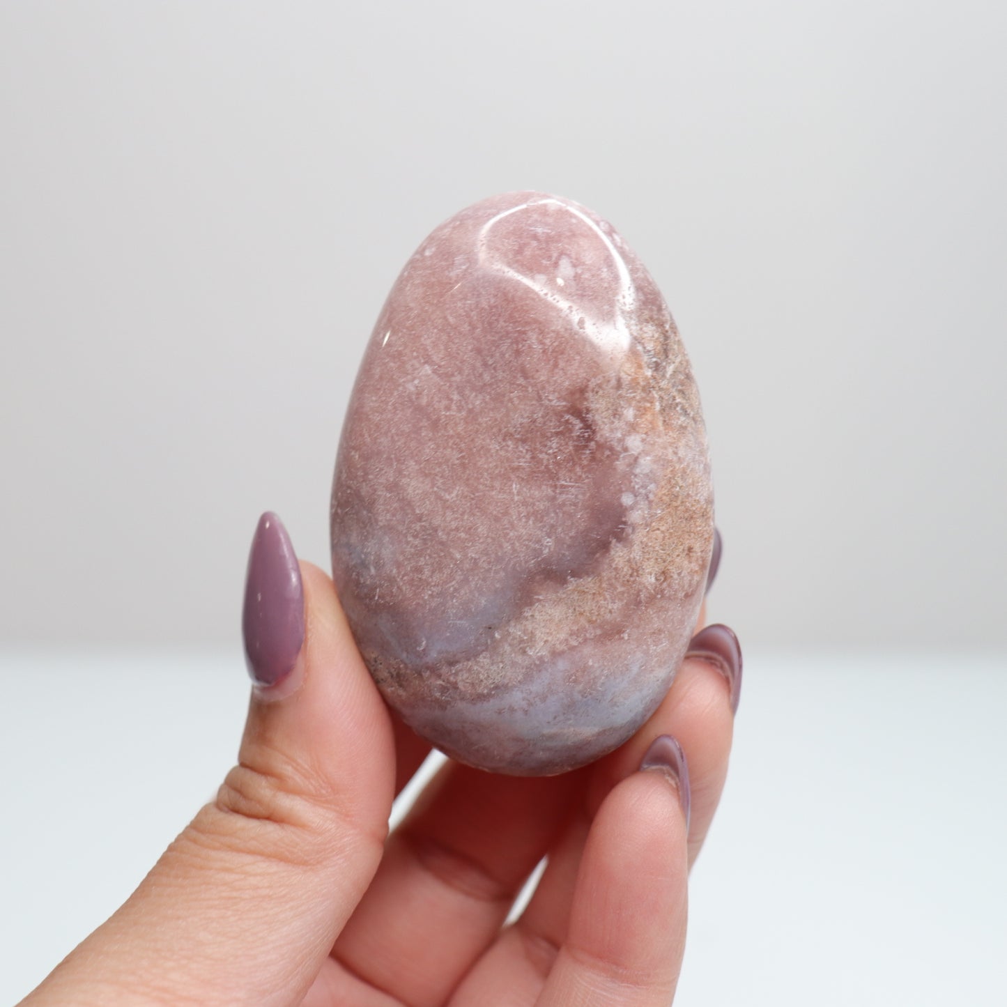 Pink Amethyst Palm Stone | 13