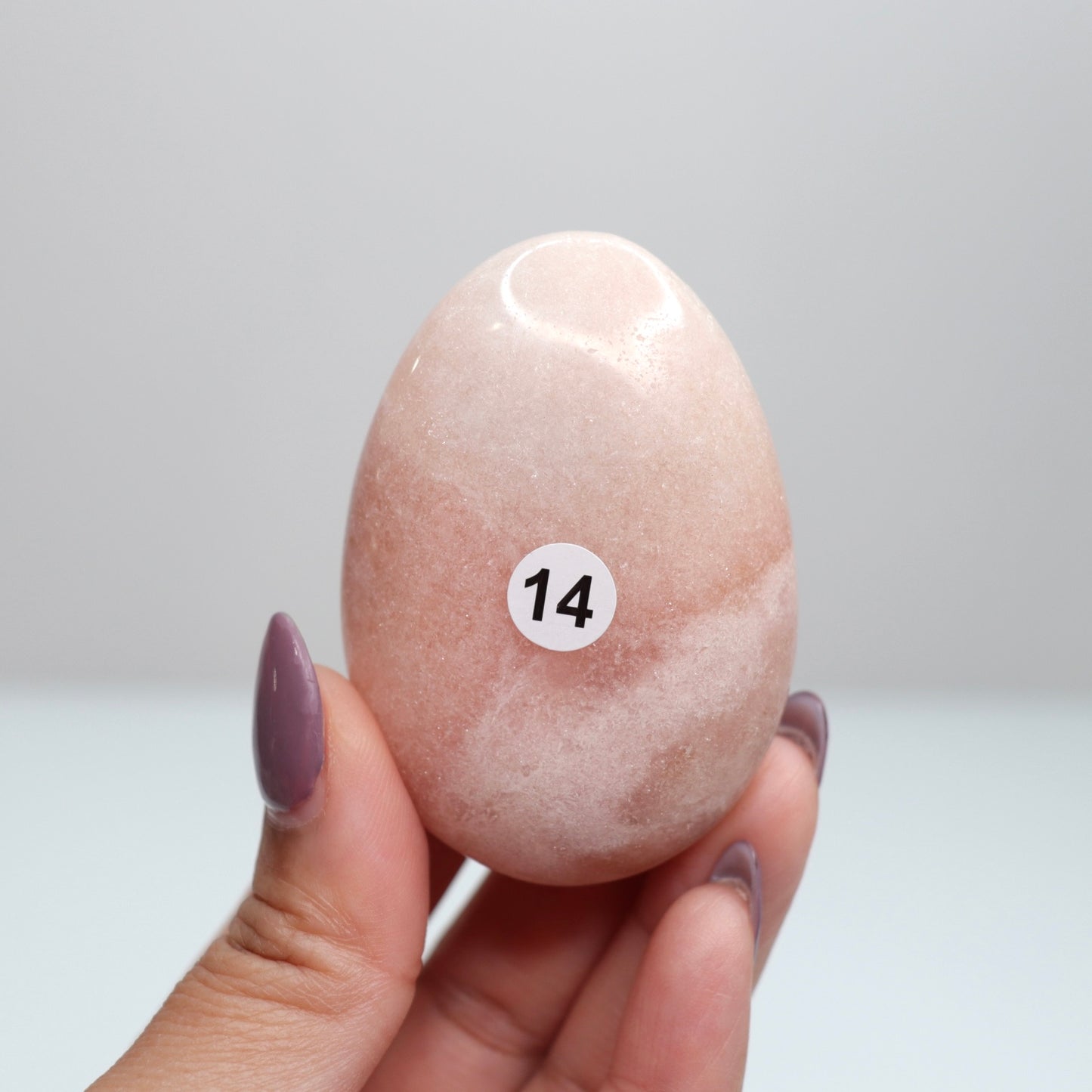 Pink Amethyst Palm Stone | 14