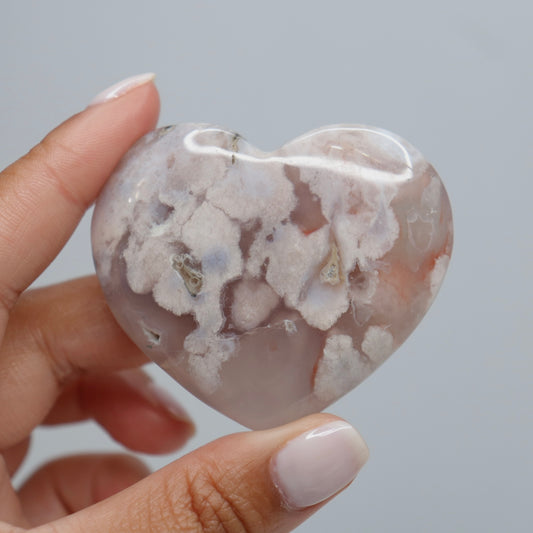 Flower Agate Heart | 7