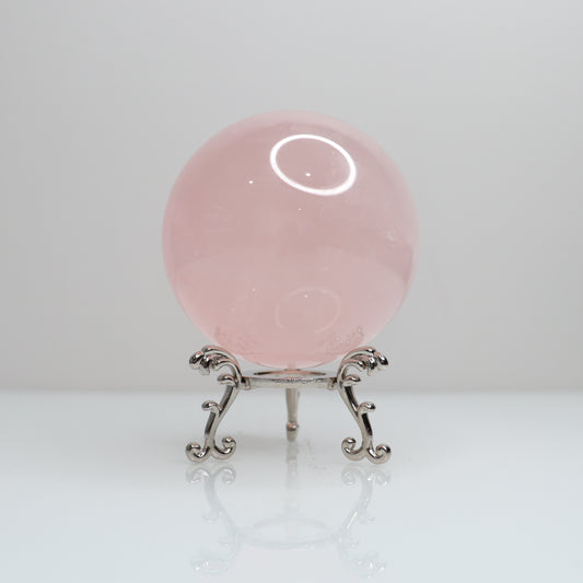 Rose Quartz Sphere w/ Stars 3