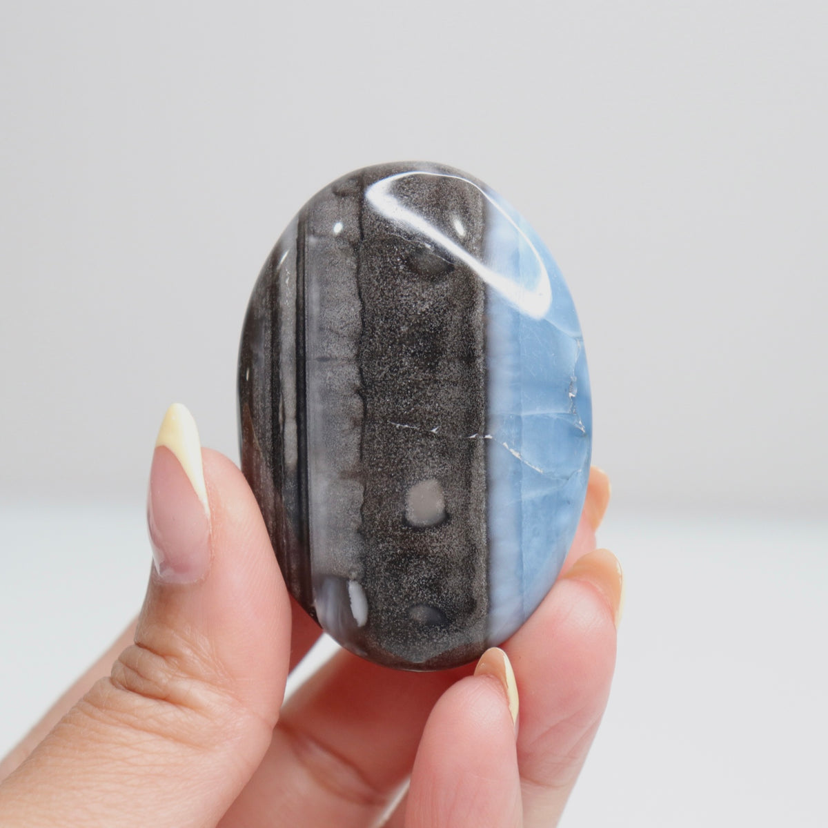 Blue Opal Palm Stone 10