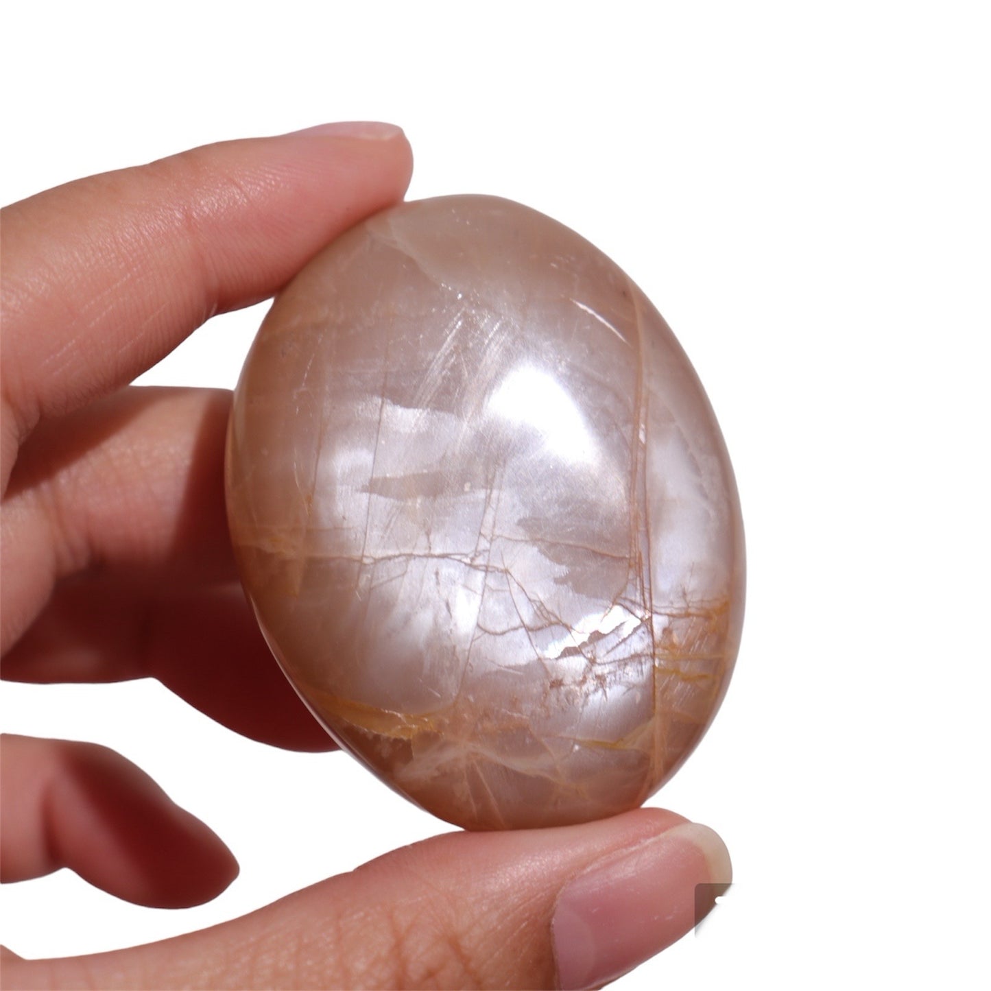 Peach Moonstone Palm Stone | 5