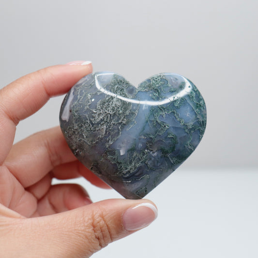Moss Agate Heart | 61